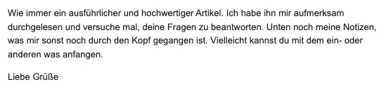 Content Pre-Testing Feedback Beispiel 2