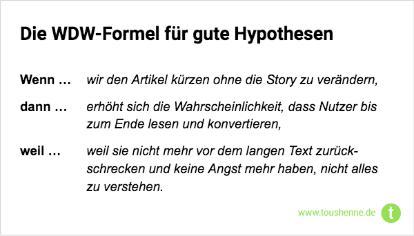 Hypothesen-Formel