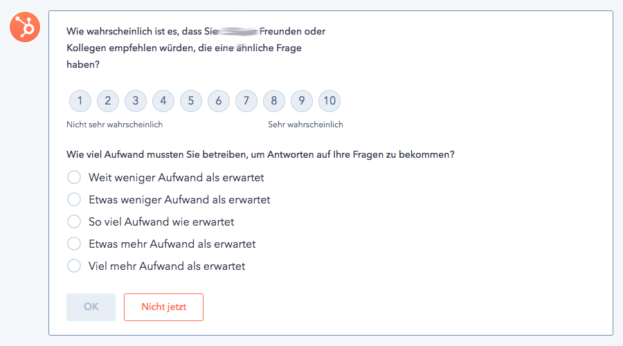 HubSpot Chat Feedback