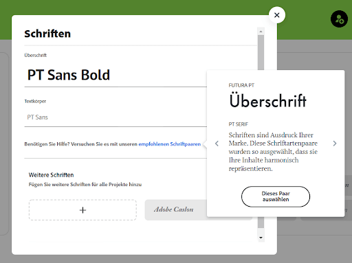 Schriftpaare in Adobe CCX