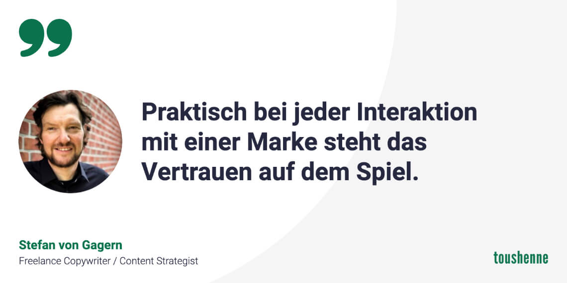 Zitat von Stefan von Gagern über Vertrauen