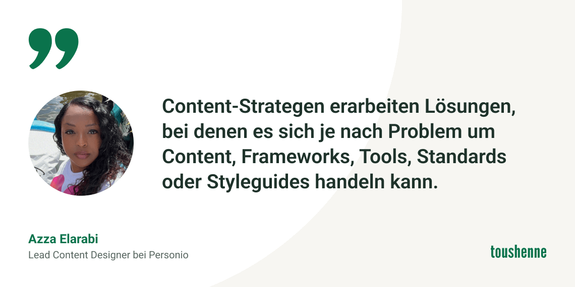 Azza Elarabi über Content-Strategen