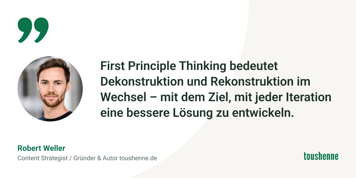 First Principles im Content Marketing