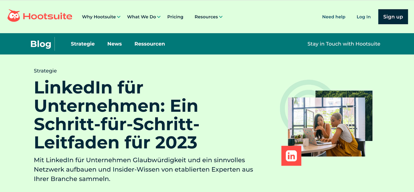Screenshot: Hootsuite Blog