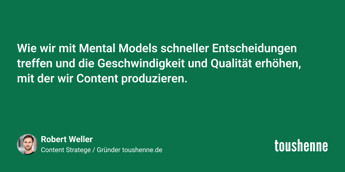 Mental Models im Content Marketing
