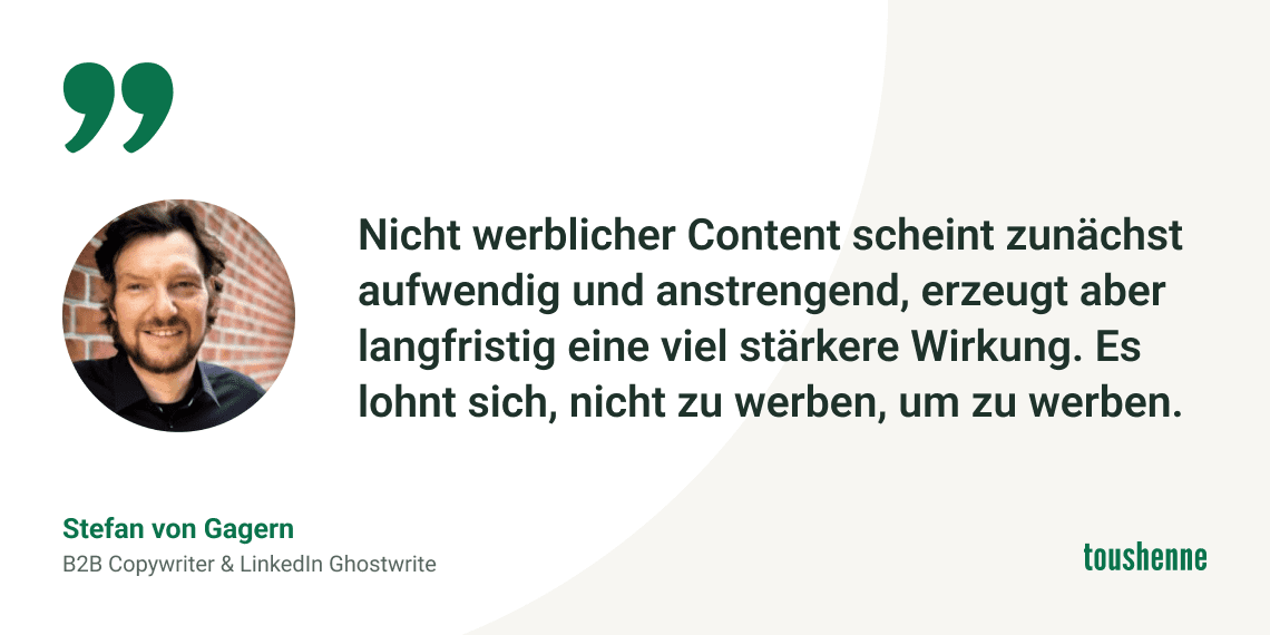 Titelbild: Werben ohne zu werben