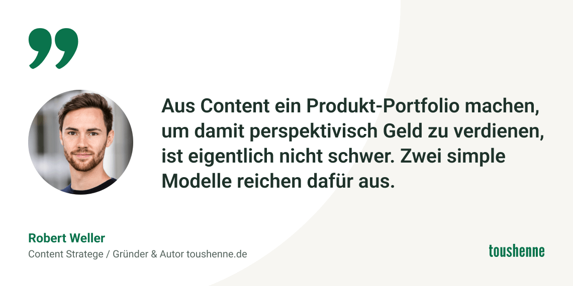 Titelbild: aus Content ein Produkt-Portfolio entwickeln