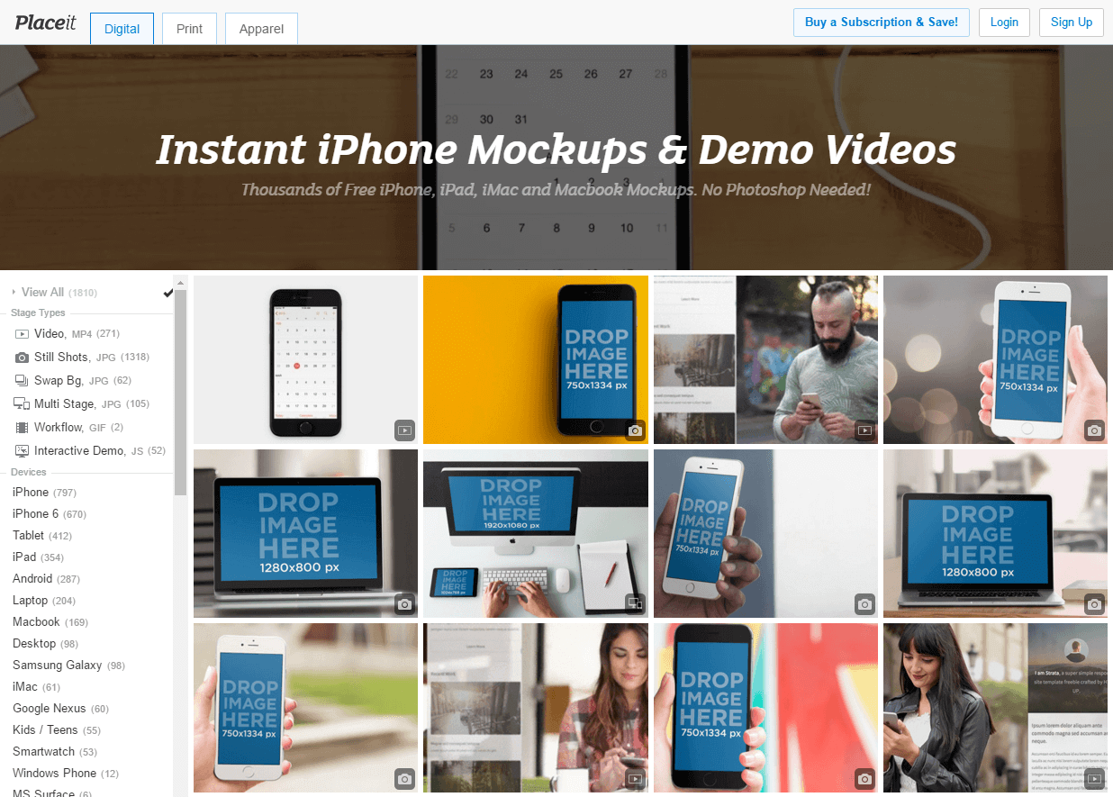 placeIt Website