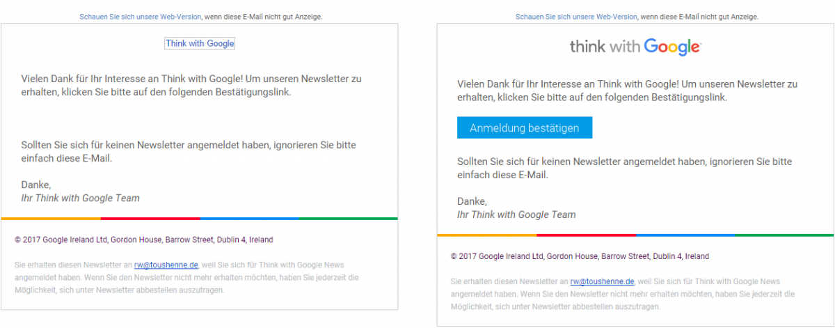 Alt Tags werden in E-Mails angezeigt, wenn Bilder nicht geladen werden