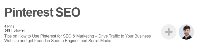 Pinterest SEO – Keywords in der Board Beschreibung