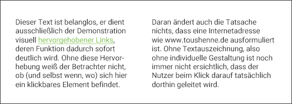Gestaltung von Text-Links