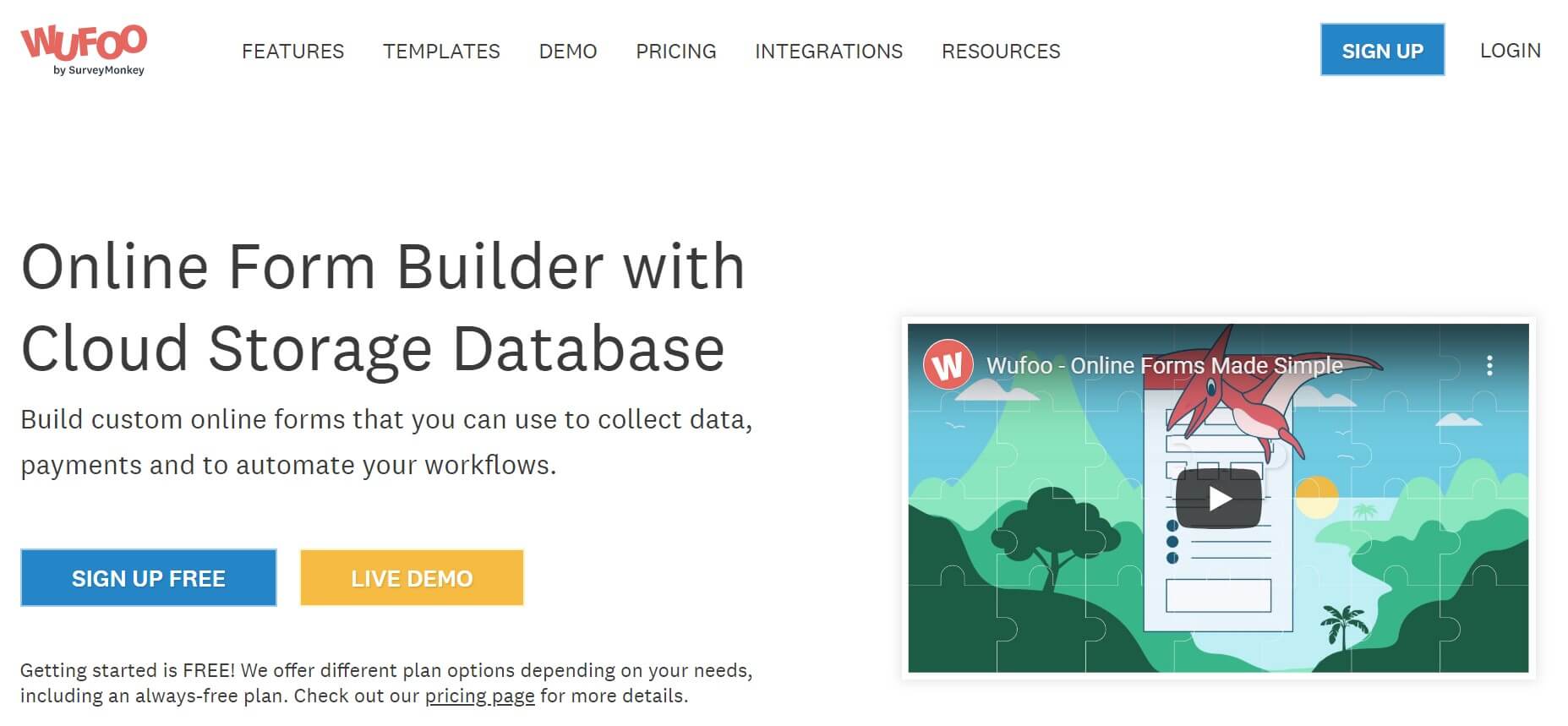 Wufoo CTA Landing Page