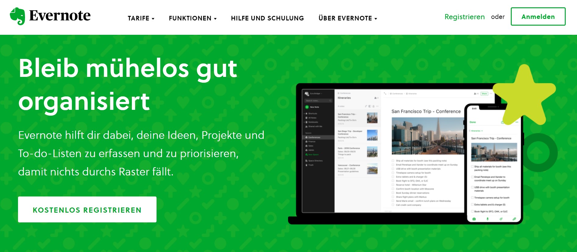 Screenshot: Evernote