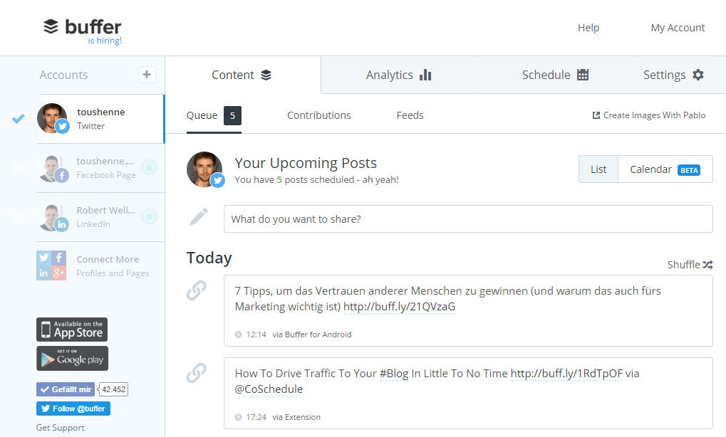 Buffer App Schleife