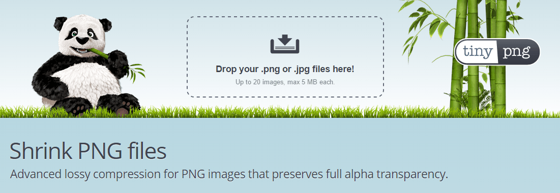 tinypng Bildoptimierung